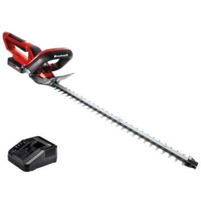 Taille-haie sans fil avec batterie 18 V - longueur de la lame 55 cm - écartement des dents 18 mm - Einhell GC-CH 1855/1 Li Kit (1x2,5 Ah)