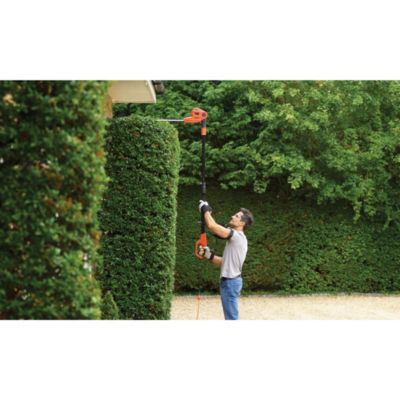 Taille-haie sur perche filaire 550 W - longueur de la lame 51 cm - écartement des dents 22 mm - Black+Decker PH5551-QS