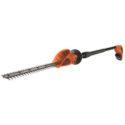 Taille-haie sur perche sans fil avec batterie 18 V - longueur de la lame 43 cm - écartement des dents 22 mm - Black+Decker GTC1843L20-QW