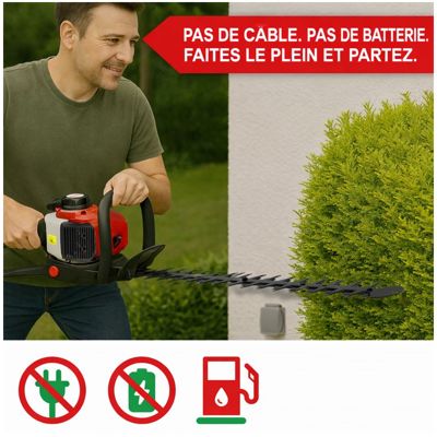 Taille haies essence 2 temps  longeur de coupe 62cm 5,5kg