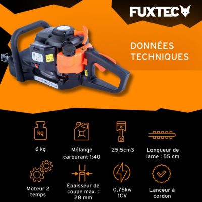 Taille-haies thermique - FUXTEC FX-MH126 - 25,5cm3 lame 55cm