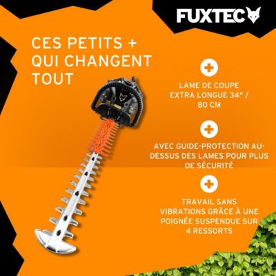 Taille-haies thermique professionnel - FUXTEC FX-MHP126 - 25,4cm3 lame 80cm
