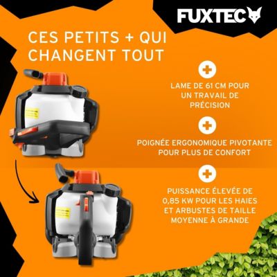 Taille-haies thermique professionnel - FUXTEC FX-MHP245 - 24,5cm3 850W lame 61cm
