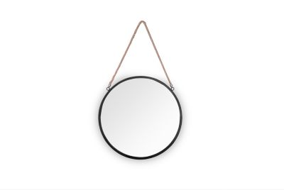 Taira - Miroir - Noir/Naturel - 20x20 cm