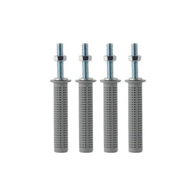 Lot De 4 Tiges Filetées Universelles Noires - Pour Barrières De Sécurité B2734