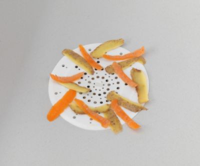Tamis d'évier Sava Wenko L. 12 cm en silicone blanc