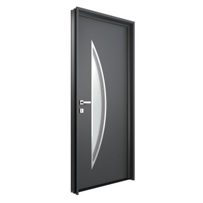 Tapée d'isolation pour porte acier gris anthracite 140 mm Radex