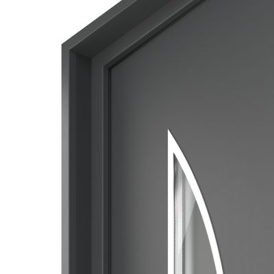 Tapée d'isolation pour porte acier gris anthracite 140 mm Radex
