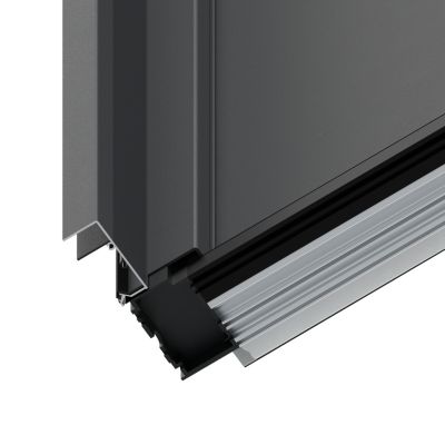 Tapée d'isolation pour porte acier gris anthracite 140 mm Radex
