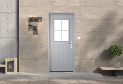 Tapée d'isolation pour porte acier gris clair 140 mm Radex