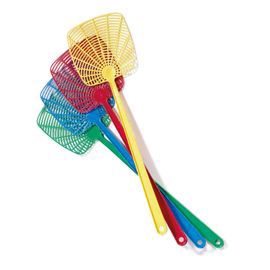 Lot De 6 Tapettes à Mouches Colorées Avec Long Manche - Intérieur Et Extérieur