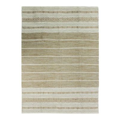 Tapis 100% coton blanc-sable 120x170