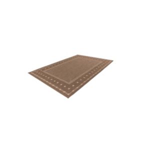 Tapis 110x60cm, design F025A coloris café - Confort et élégance pour votre intérieur