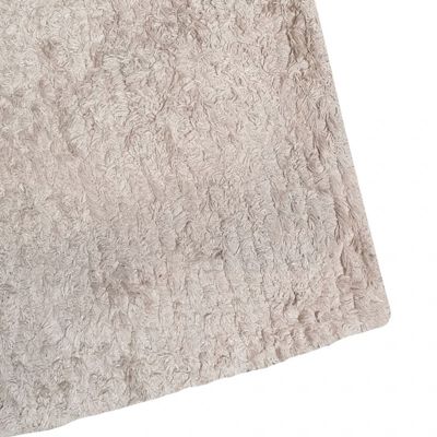 Tapis 120 x 180 cm beige clair en coton poils longs tout doux - JALNA