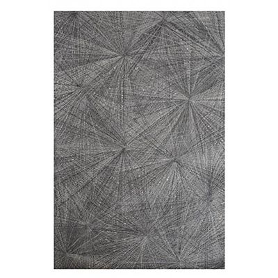 Tapis 120 x 180 cm gris en laine robuste tufté à la main - KANPUR