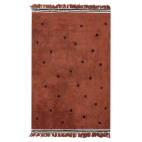 Tapis 140 x 200 cm en coton marron LAZA