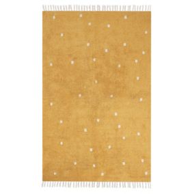 Tapis 140 x 200 cm en coton moutarde ASTAF