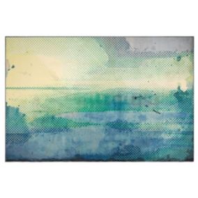 Tapis 140 x 200 cm nuance de bleu-vert SUSUZ