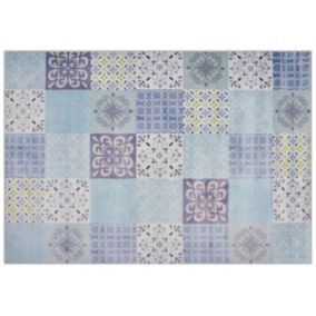 Tapis 160 x 230 cm motif mosaïque INKAYA