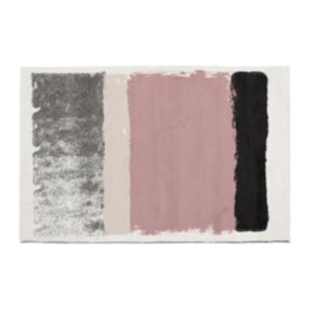 Tapis 160 x 230 cm - Rose, gris et blanc -  CAMDEN