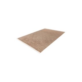 Tapis 220x160cm, design D012A coloris taupe - Confort et élégance pour votre intérieur