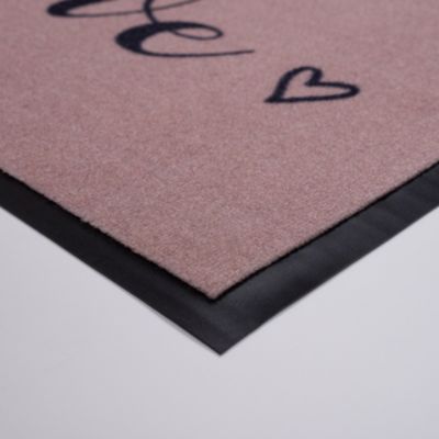 Tapis absorbant polyamide love rose L.60 x l.40 cm