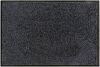 Tapis absorbant polyamide noir prisma 90 x 130 cm