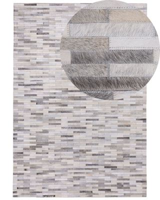 Tapis AHILLI Gris 140 x 200 cm Cuir