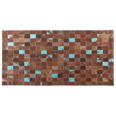 Tapis ALIAGA 80 x 150 cm Cuir Marron