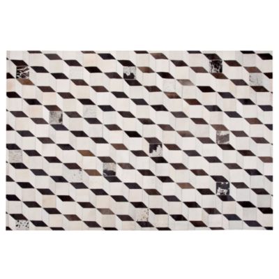 Tapis ALPKOY 140 x 200 cm Cuir Blanc