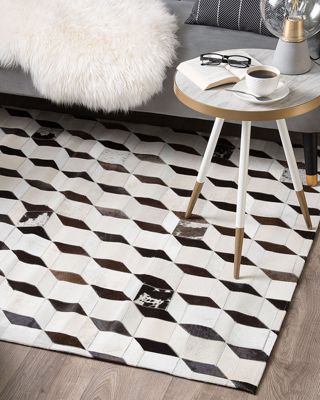 Tapis ALPKOY Blanc 140 x 200 cm Cuir