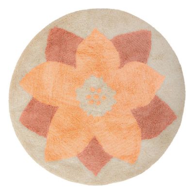 Tapis "Anny" rose D100cm - Atmosphera