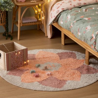 Tapis "Anny" rose D100cm - Atmosphera