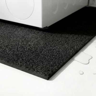 Tapis anti-vibration pour machine à laver, en caoutchouc noir, Diall