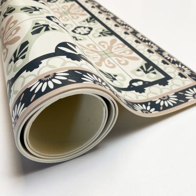 Tapis antidérapant en vinyle Hermes 50x100 cm - PVC imprimé, lavable