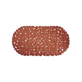 Tapis antidérapant fond de baignoire PVC 35x68cm Terracotta MSV