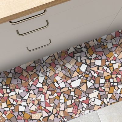 Tapis antidérapant - Fragments - vinyle - int./ext. - Multicolore - 50x120cm
