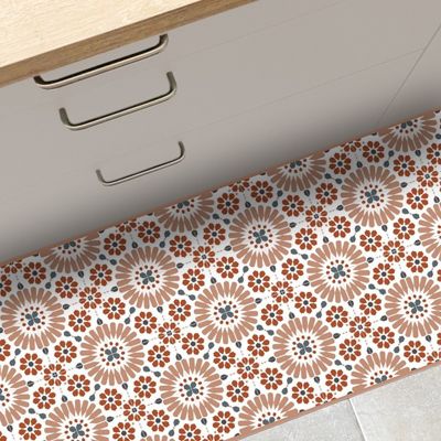 Tapis antidérapant - Marsiho - vinyle - int./ext. - Orange - 50x120cm