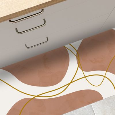 Tapis antidérapant - Organique - vinyle - int./ext. - Orange - 50x120cm