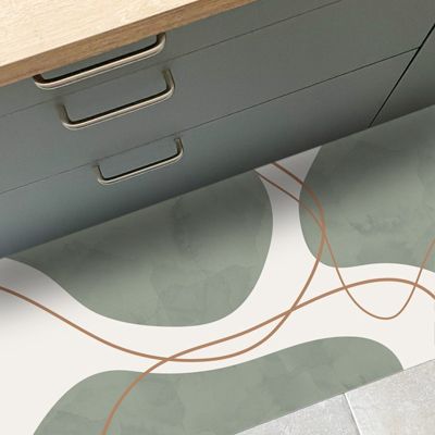 Tapis antidérapant - Organique - vinyle - int./ext. - Vert - 50x120cm