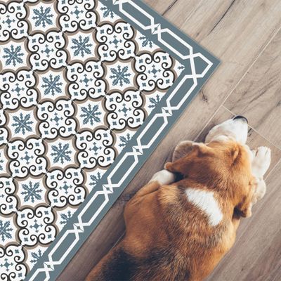 Tapis antidérapant - Yazir - vinyle - int./ext. - Multicolore - 50x120cm