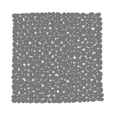 Tapis antidérapant carré baignoire et douche GoodHome Koros coloris anthracite en PVC L.53 x l.53 cm
