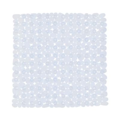 Tapis antidérapant carré baignoire et douche GoodHome Koros coloris transparent en PVC L.53 x l.53 cm