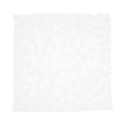 Tapis antidérapant carré pour baignoire et douche GoodHome Koros coloris blanc en PVC L.53 x l.53 cm