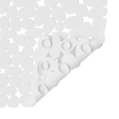 Tapis antidérapant carré pour baignoire et douche GoodHome Koros coloris blanc en PVC L.53 x l.53 cm