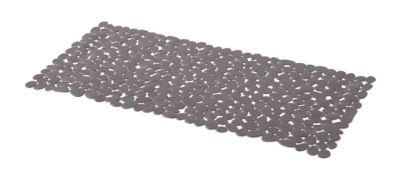 Tapis antidérapant rectangulaire baignoire et douche GoodHome Koros coloris anthracite en PVC L.70 x l.33 cm