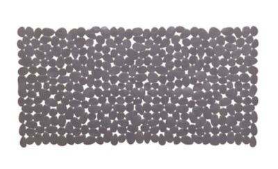 Tapis antidérapant rectangulaire baignoire et douche GoodHome Koros coloris anthracite en PVC L.70 x l.33 cm