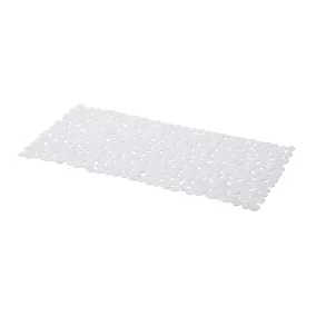Tapis antidérapant rectangulaire baignoire et douche GoodHome Koros coloris blanc en PVC L.70 x l.33 cm