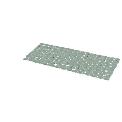 Tapis antidérapant rectangulaire baignoire et douche GoodHome Koros coloris vert de gris en PVC L.70 x l.33 cm