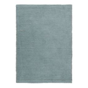 Tapis artisanal en jute et coton chenille gris clair 160x230